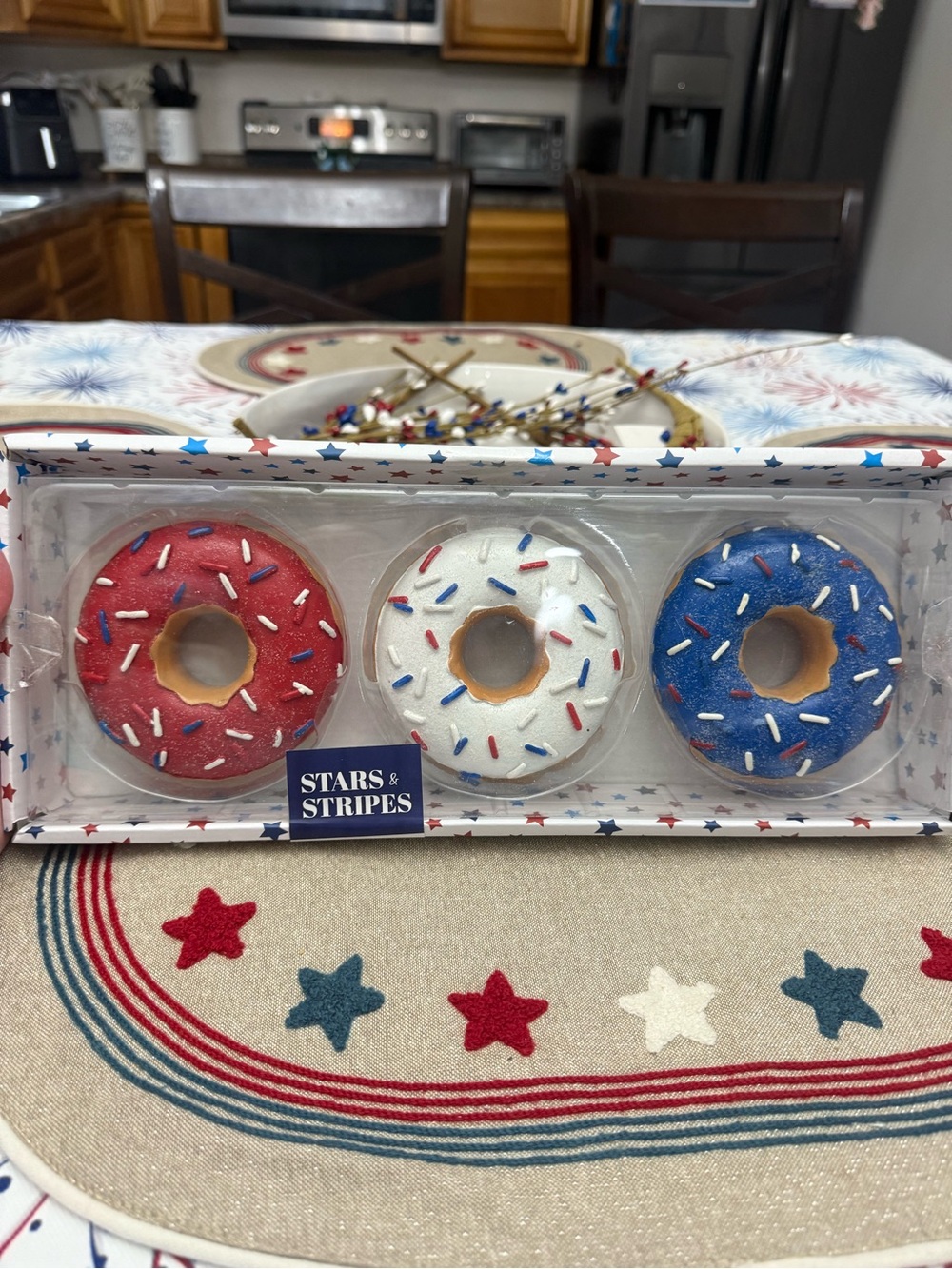 Red White Blue Donut decor